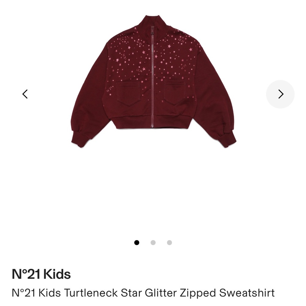 Full zip


N°21 Kids Turtleneck Star Glitter Zipped Sweatshirt


100% Cotton